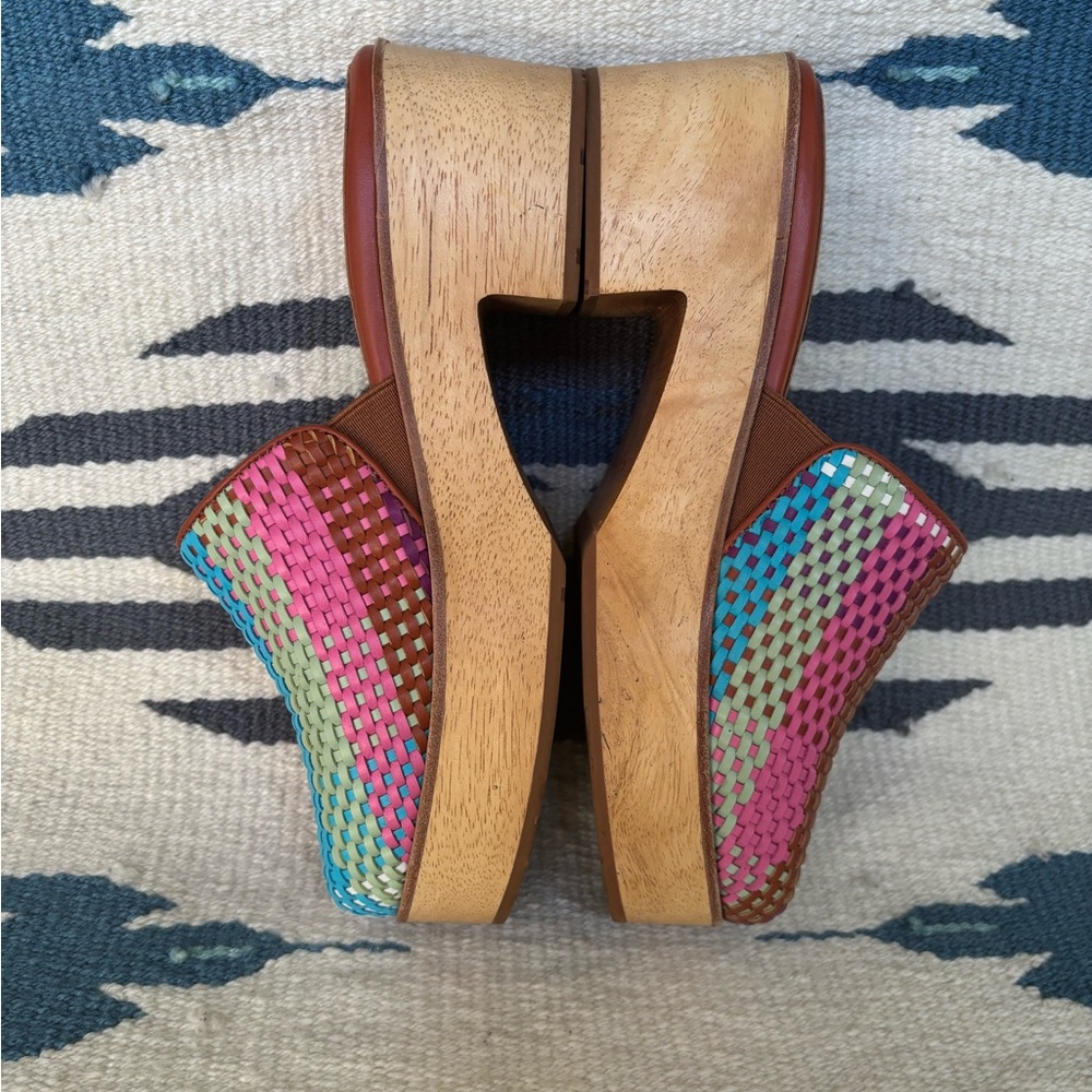 Charlotte Stone Martino Clogs in Carnival Check - Picture 3 of 9